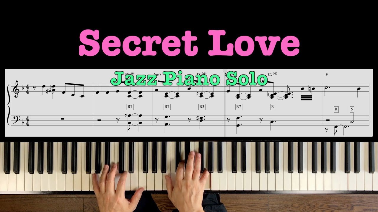 Play Left Hand in Chords Jazz Piano Solo - Secret Love -