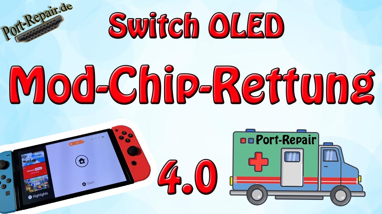 Es ist wieder passiert! Switch Oled Modchip Rettung die 4. [Port-Repair]