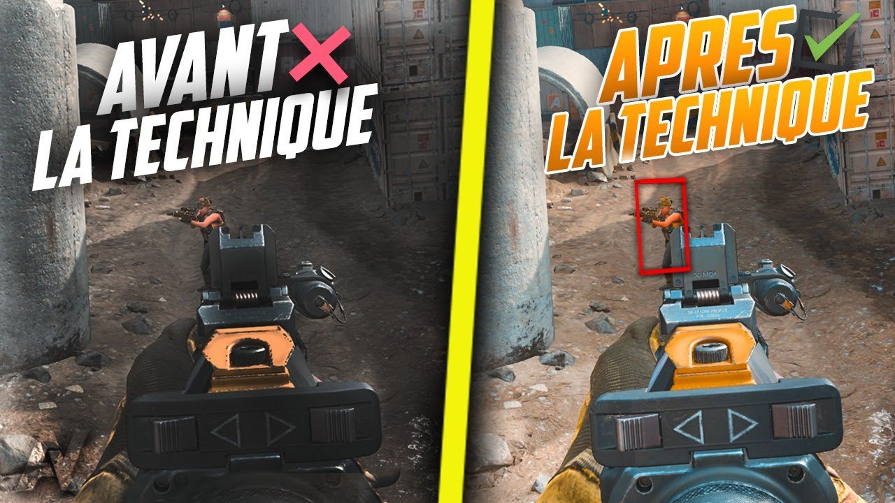 VOIR A TRAVERS LES BUISSONS, ENDROIT SOMBRE..  MEILLEURS COULEURS ! Tuto Warzone