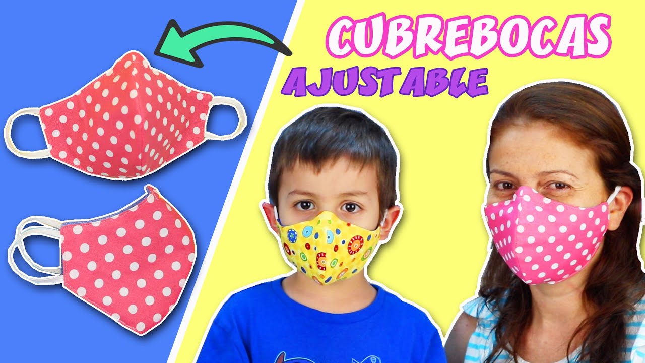 Como hacer CUBREBOCAS de TELA 😷 CASERO con FILTRO  - Tapabocas - Mascarilla | Manualidades aPasos