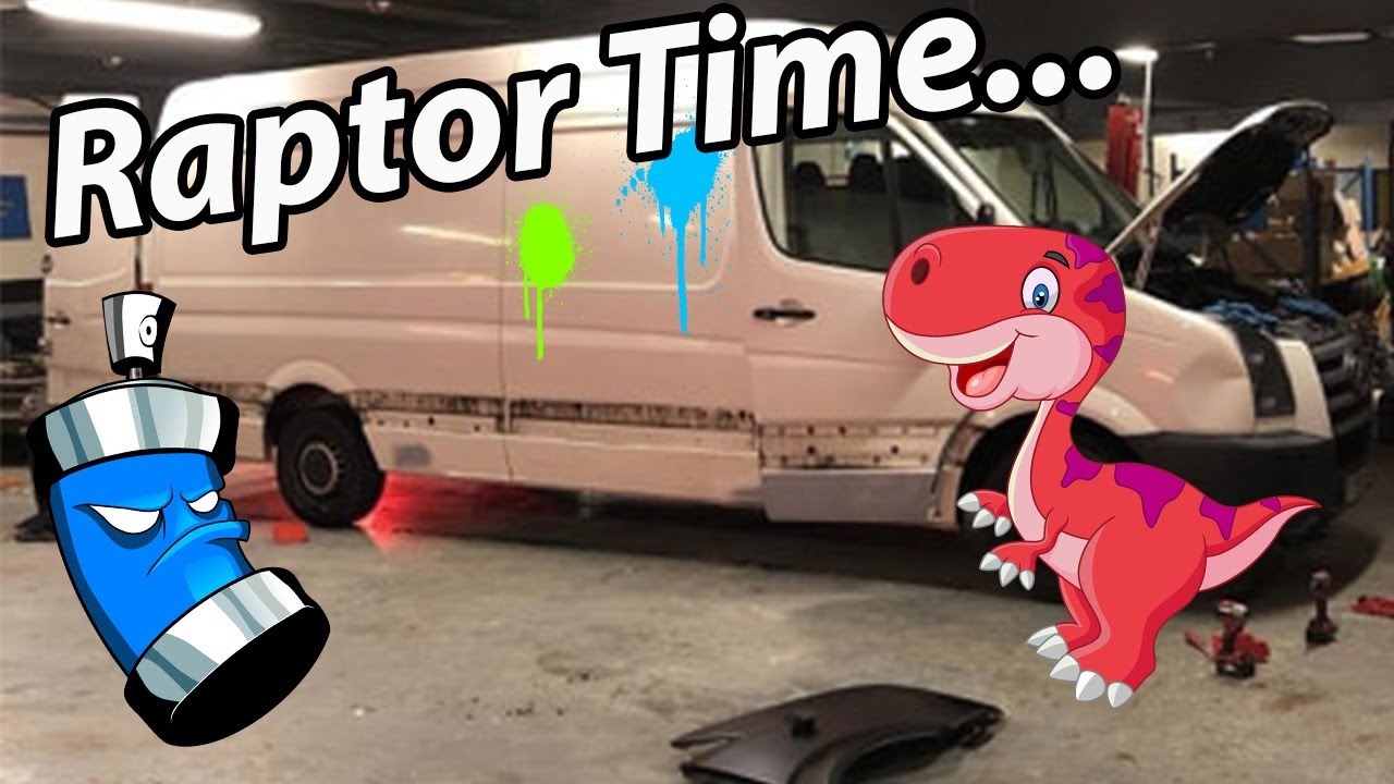 - Crafter Campervan Build - : Ep2 Raptor Paint and Sealing Plastics : - Self Build Campervan -