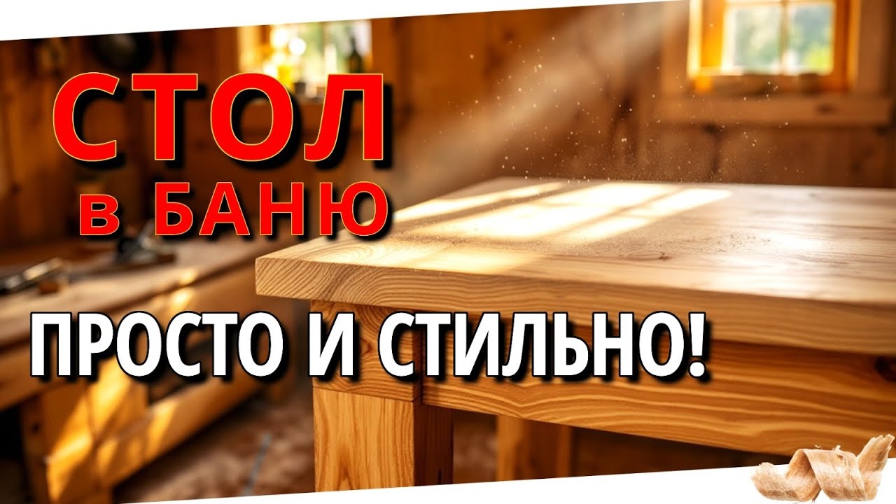 Дубовый столик в баню своими руками.