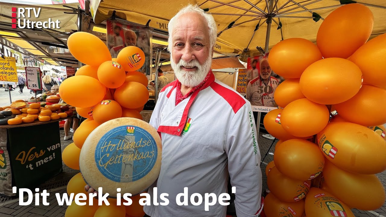 Een halve eeuw kaas van Kees op zaterdagmarkt Vredenburgplein | RTV Utrecht