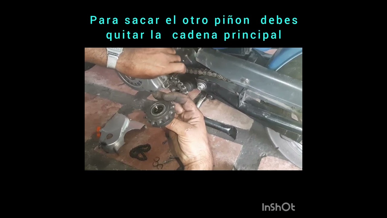 Cambio  de piñones de tracción después  de casi 4 años de uso.
