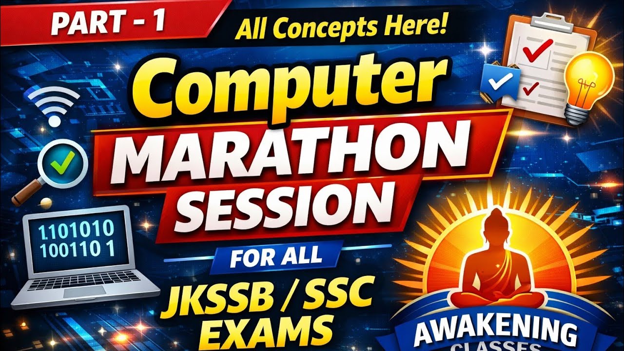 COMPUTER MARATHON SESSION | PART 1 | JKSSB | SSC EXAMS |