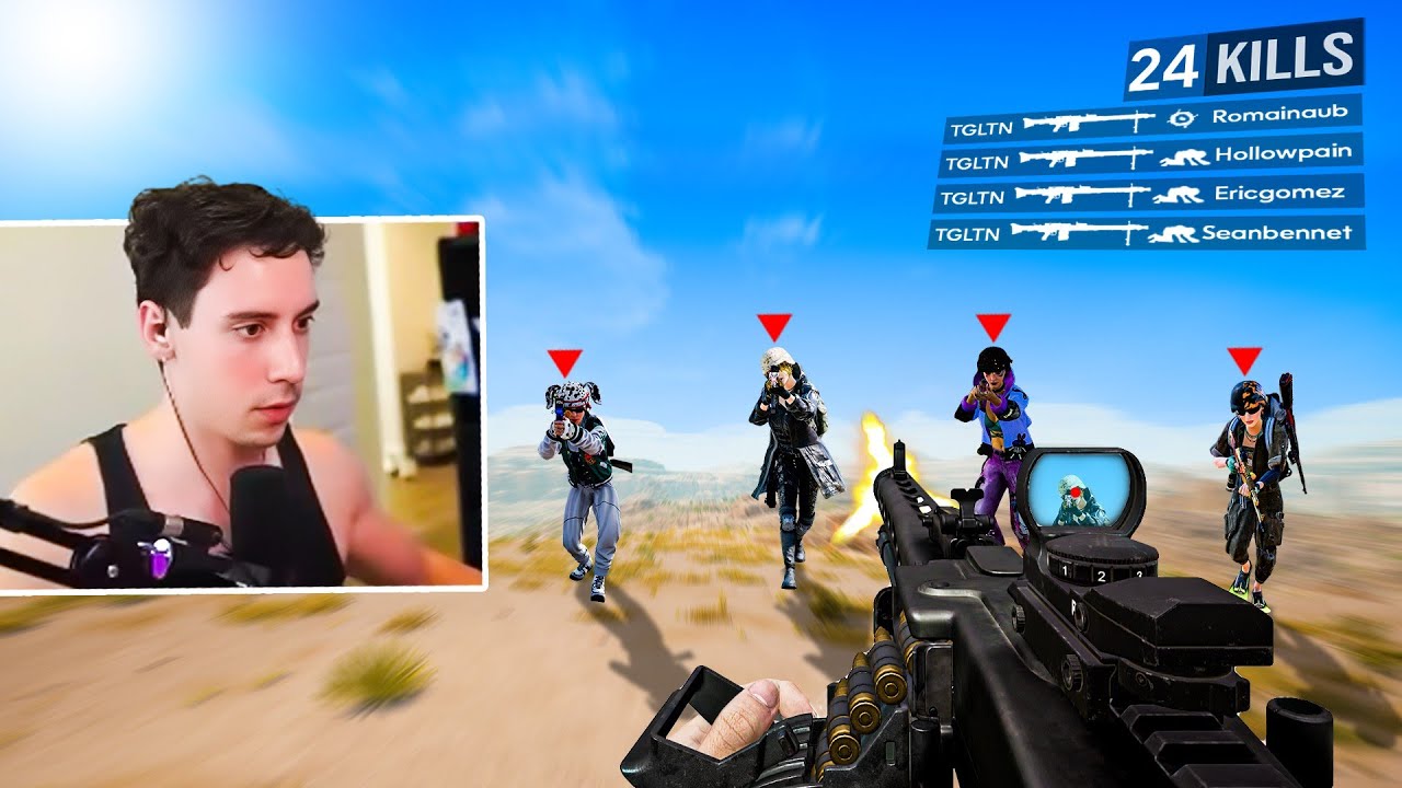 TGLTN Mows down 24 Players from the server in PUBG
