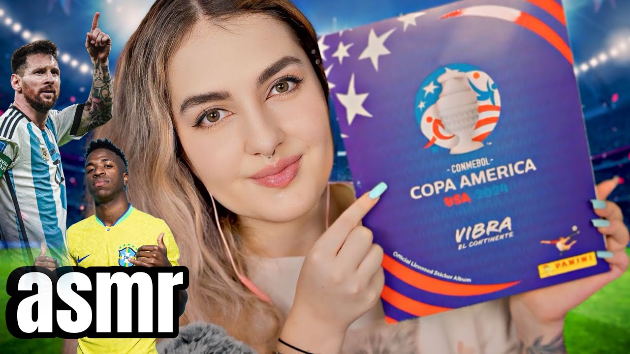 ASMR Llenando el ALBUM de la COPA AMERICA 2024 Ale ASMR español
