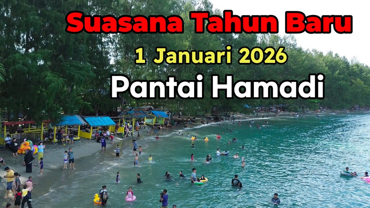 Suasana Pantai Hamadi Saat Tahun Baru 2026 | Jayapura