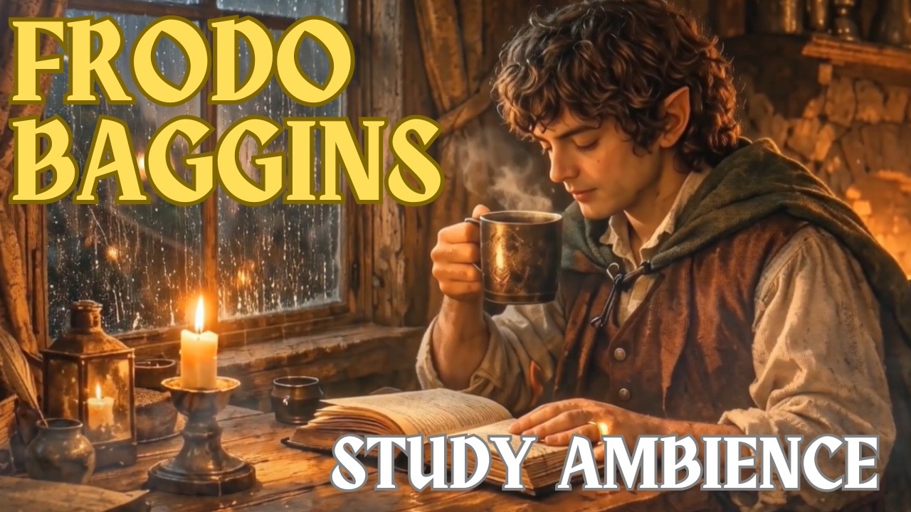 Come Have Tea While You Study 🫖 Cozy Fantasy Rain Night with Your Hobbit Friend