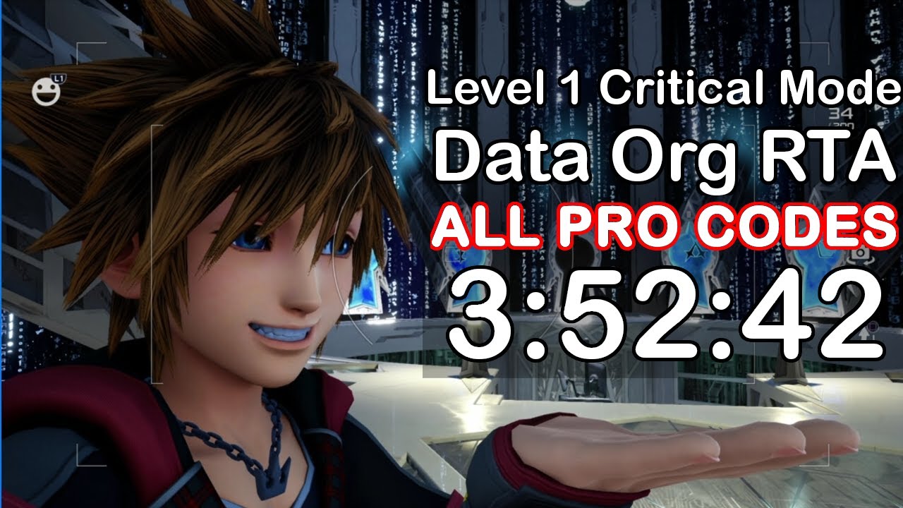 LVL 1 Crit All Pro Codes Data Org Speedrun in 3:52:42