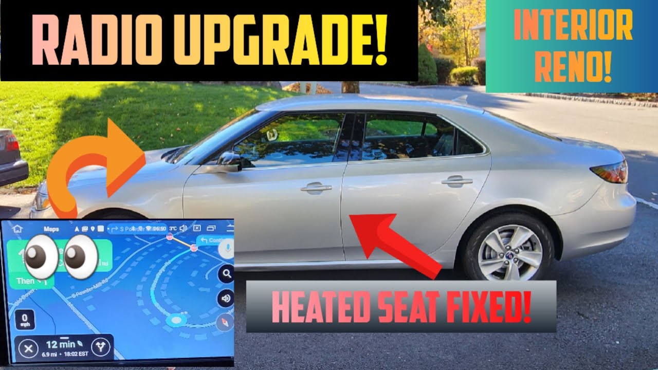 2011 Saab 9-5 Upper Seat Pad + PX5 Android Head Unit Part 1