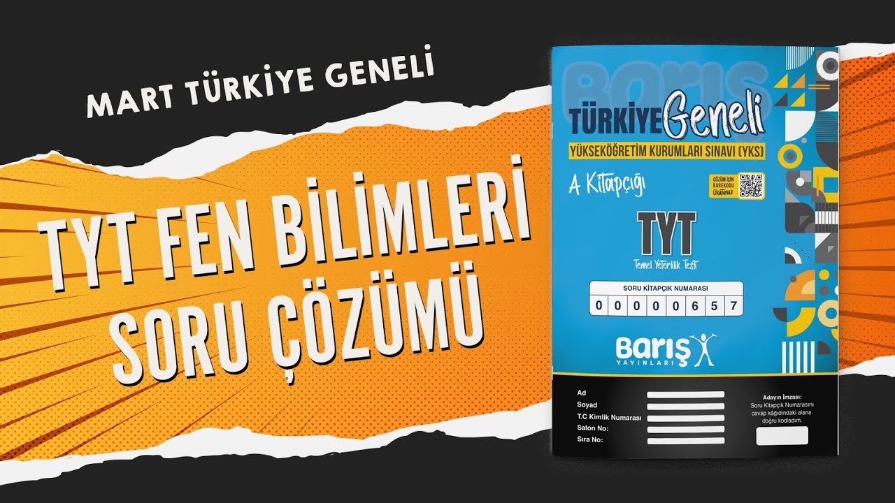 TYT Fen Bilimleri Soru Çözümleri | Mart Ayı Türkiye Geneli Deneme Sınavı | Barış Yayınları