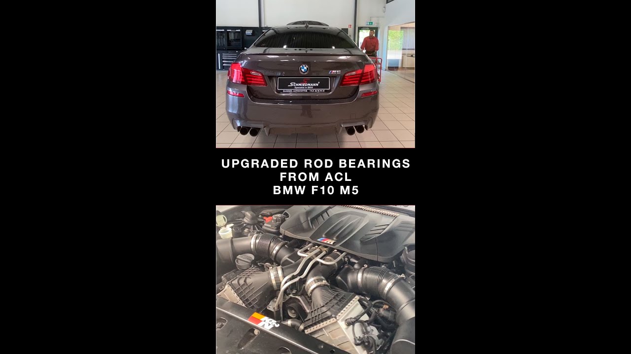 BMW F10 M5 V8 twin turbo S63 engine upgraded with ACL rod bearings at Schmiedmann