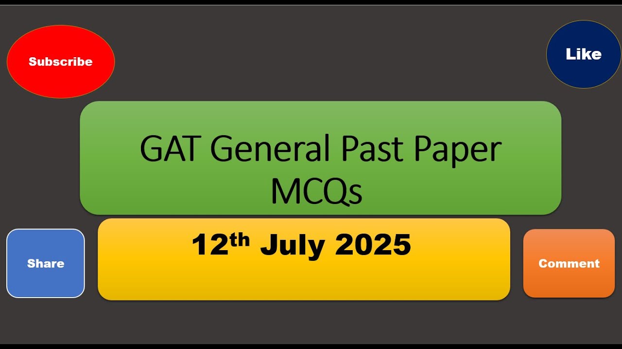 NTS GAT General Past Paper 12 July 2025| GAT General Test Preparation 2025| Technically Explained