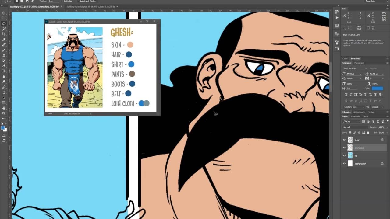 Comic Flatting Tutorial - Dropping the Flats