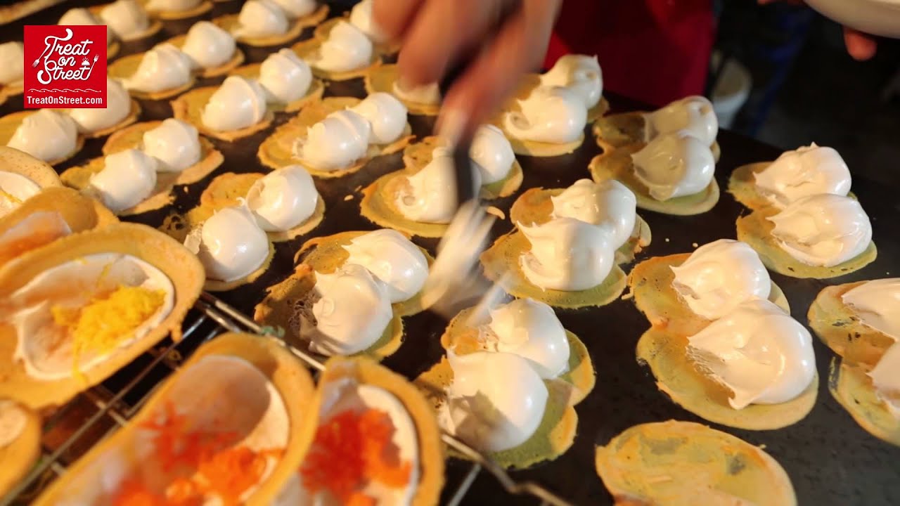 Pattaya Street Food | Thai Sweet And Crispy Pancake - Khanom Buang - Near Walking Street | Thai Food