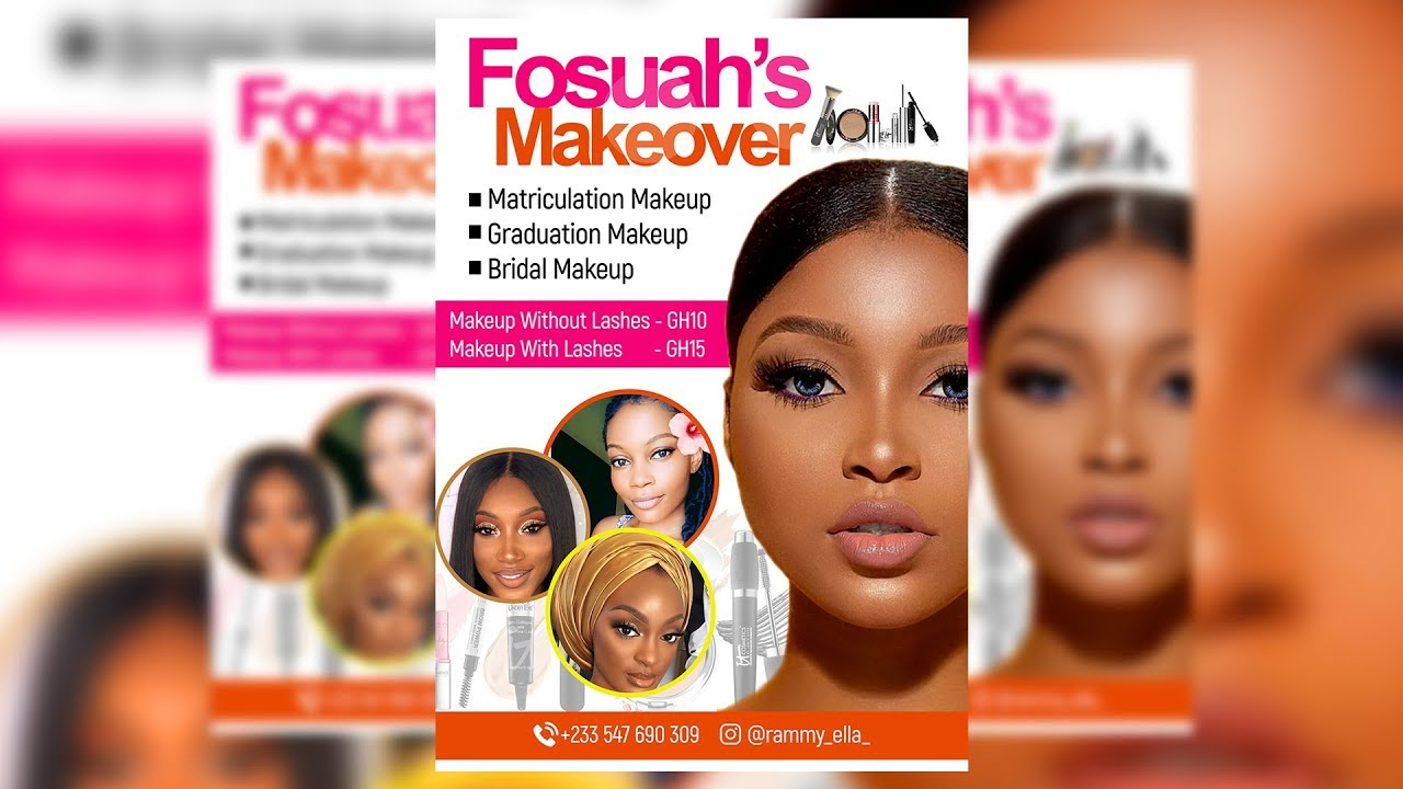 How To Design BEAUTY And MAKEUP FLYER | Photoshop Tutorial