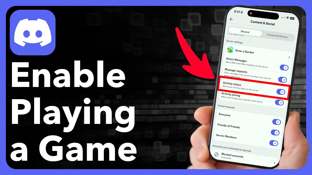 Как добавить игру в Discord Mobile
