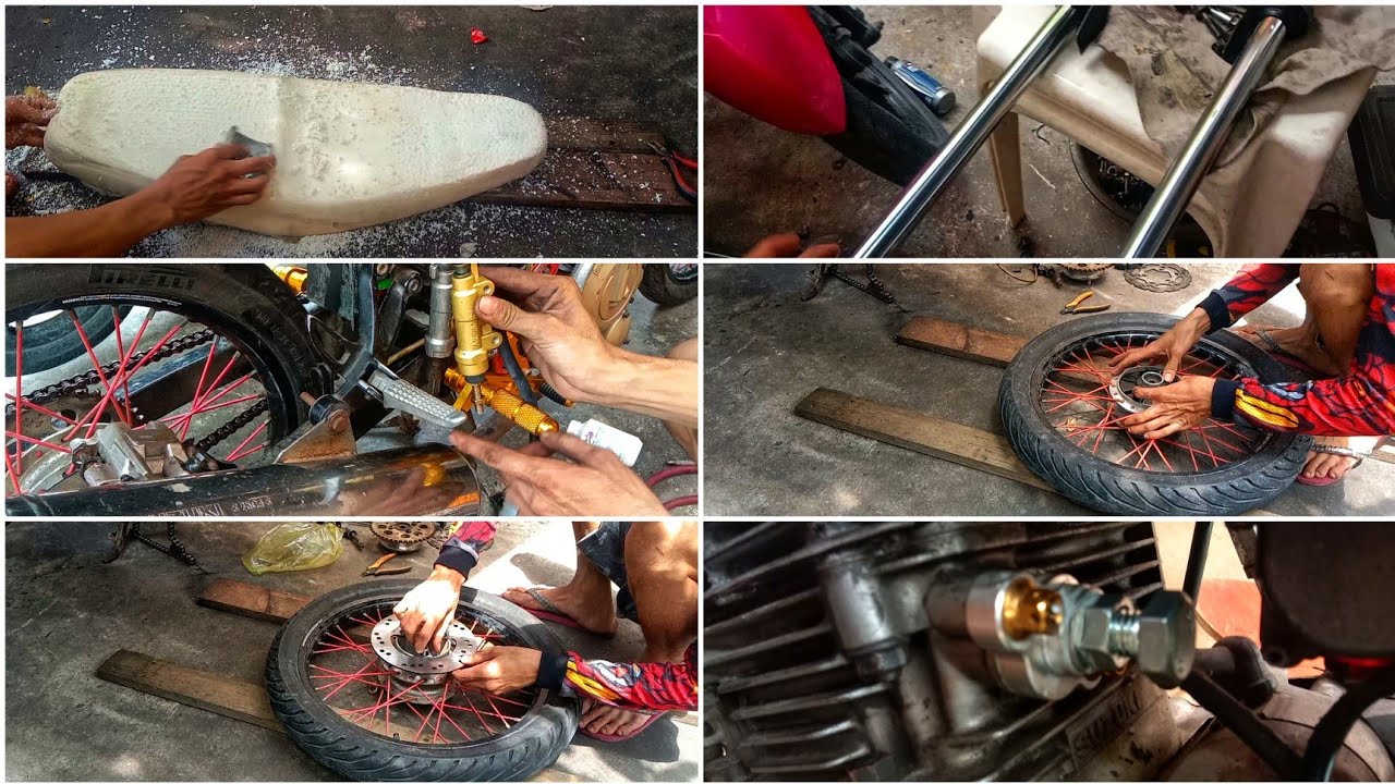 Raider150 /front shock repack/palit disc brake/ palit rubber dumper/ brake repair /manual tentioner