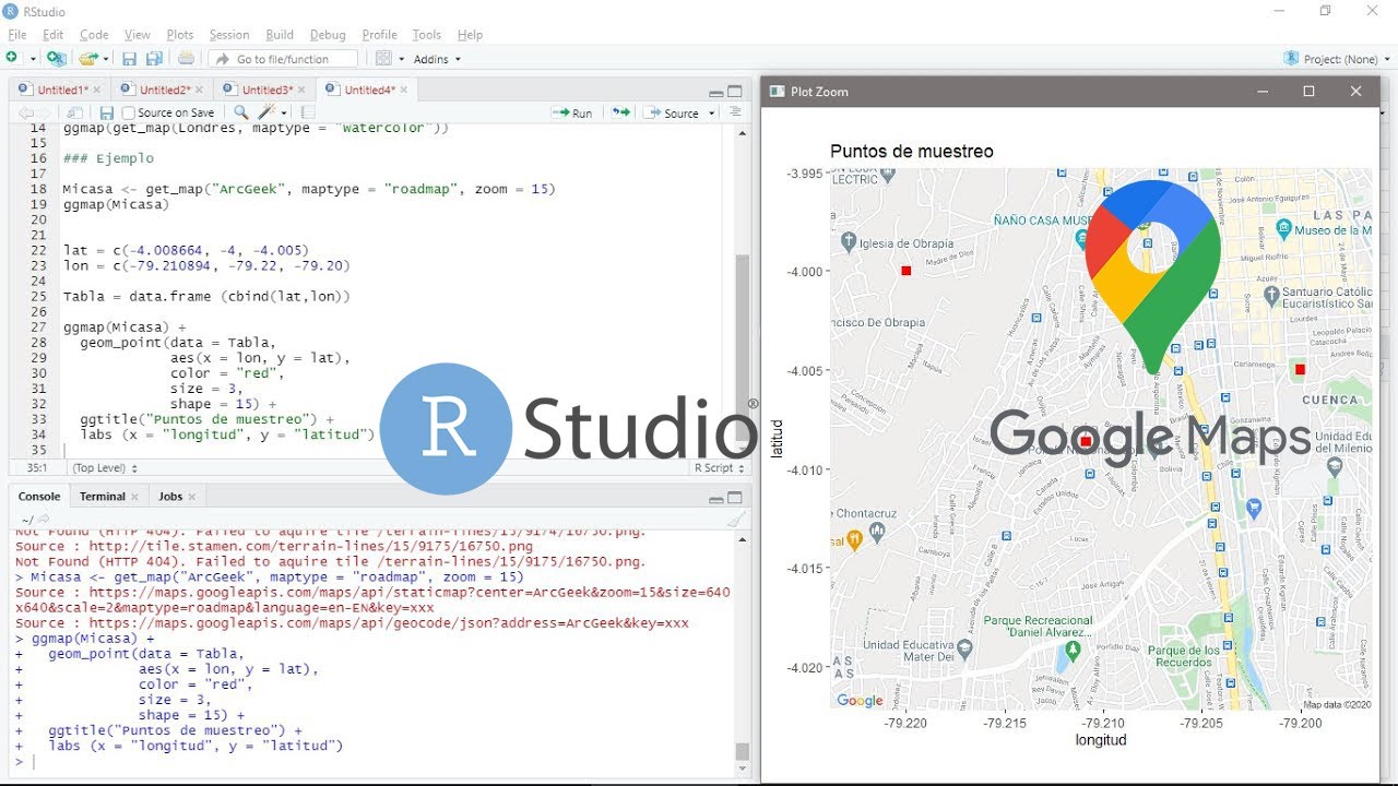 Añadir Google Maps en R con ggmap