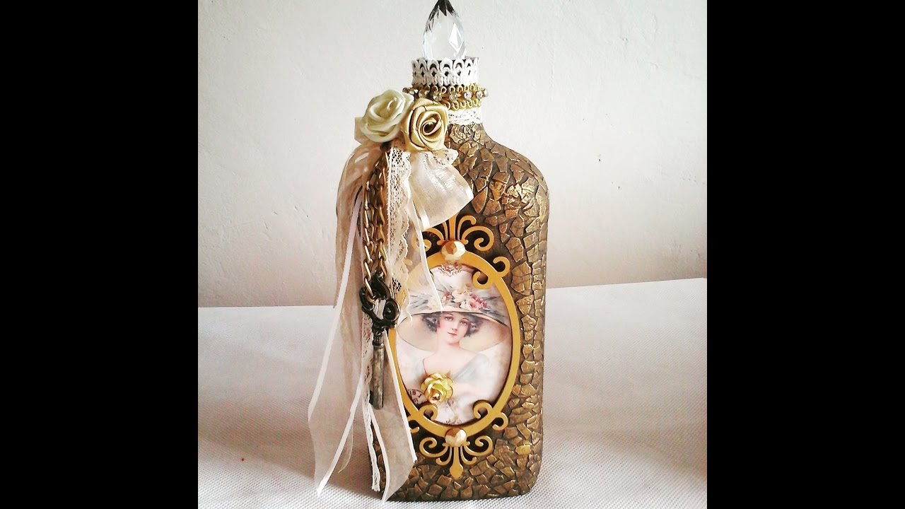 DIY GARRAFA COM TEXTURA DE CASCA DE OVO !!!