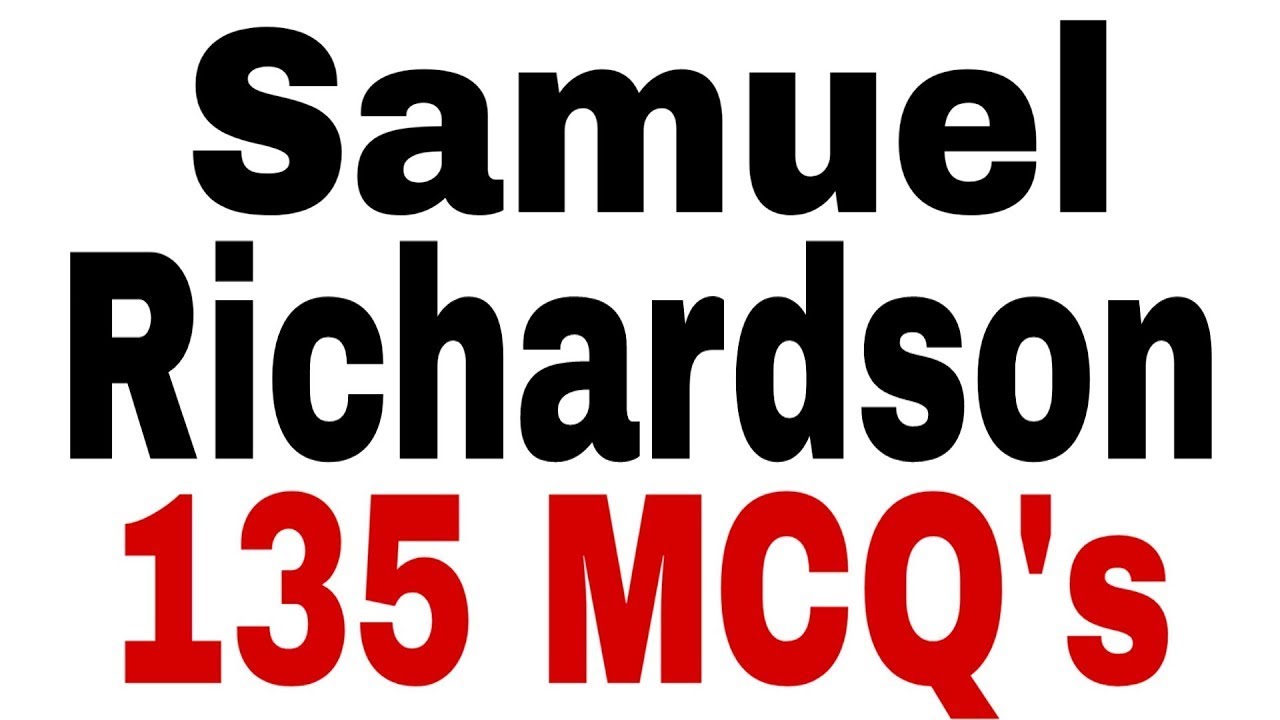 Samuel Richardson MCQs l Samuel Richardson l Samuel Richardson Quiz l English Lectureship