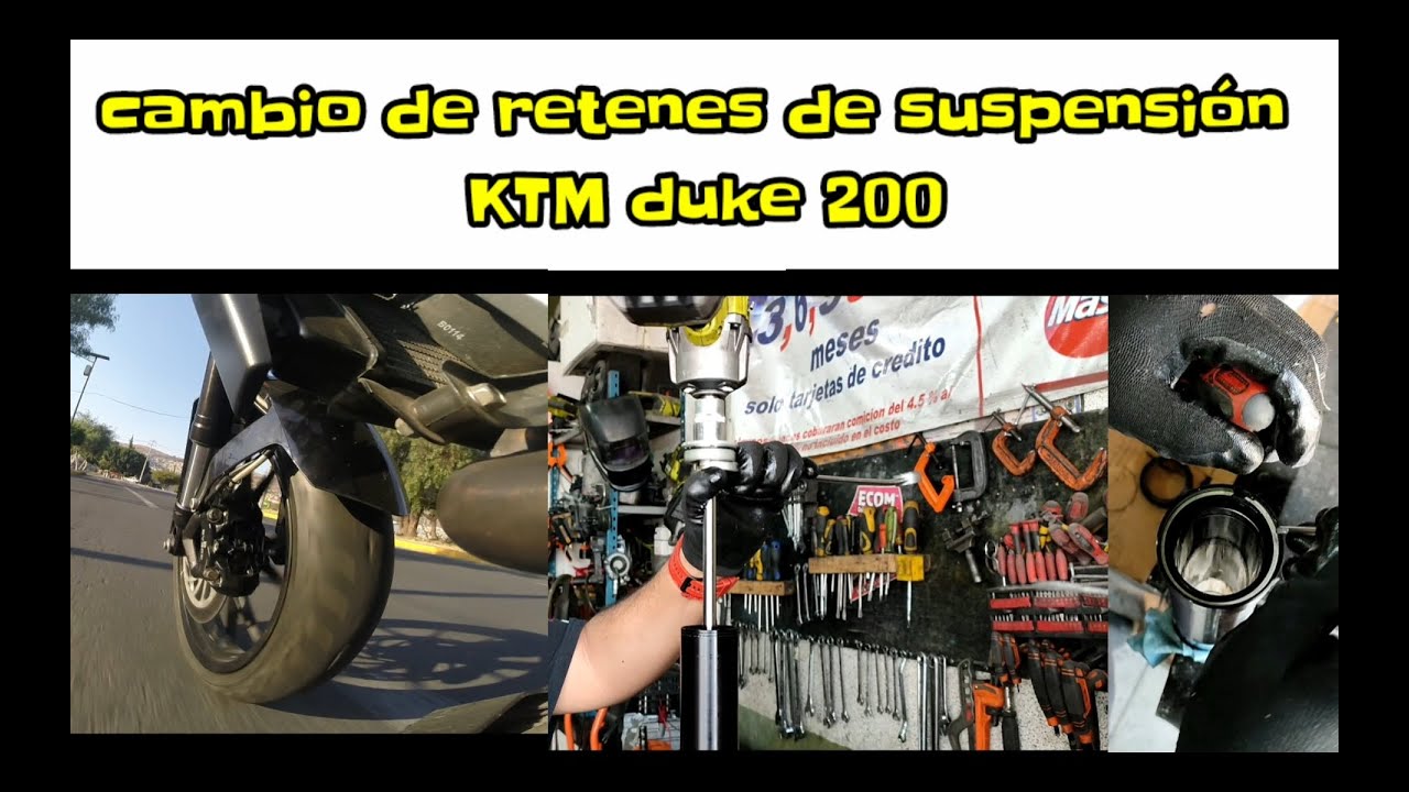 KTM duke 200 \\ cambio de retenes de suspensión