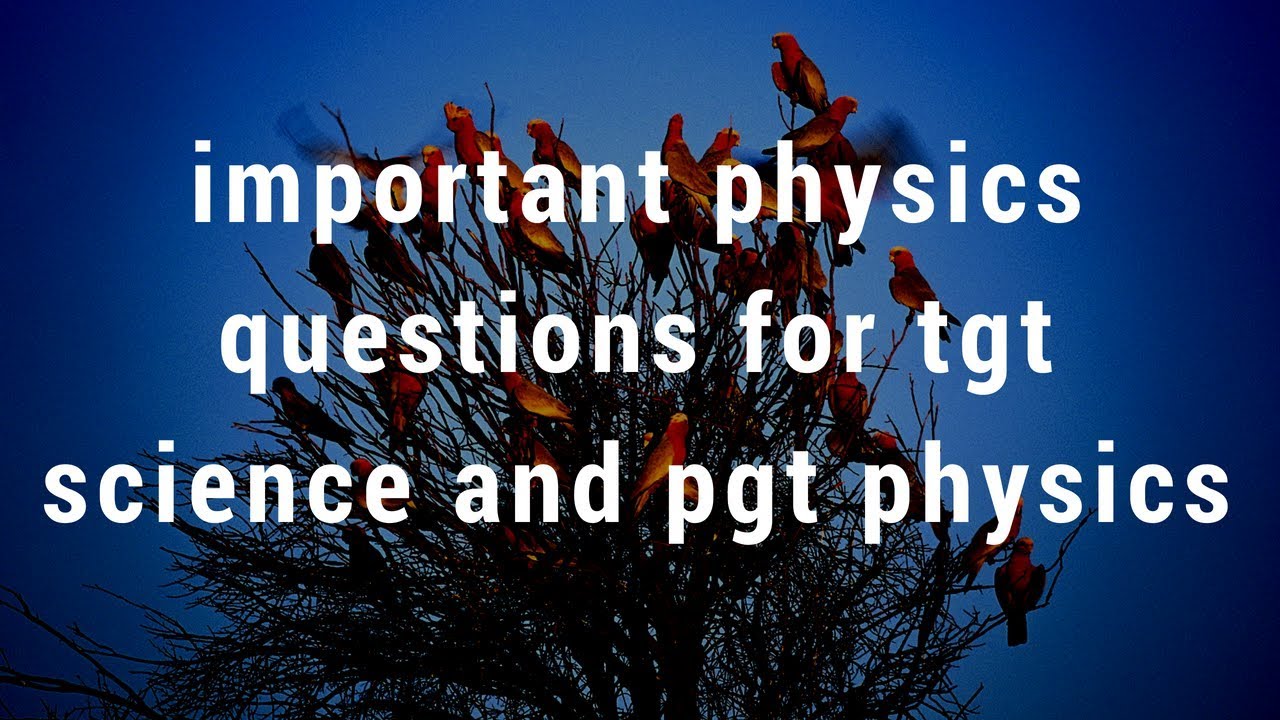 physics || important questions || tgt science || pgt physics || part-1
