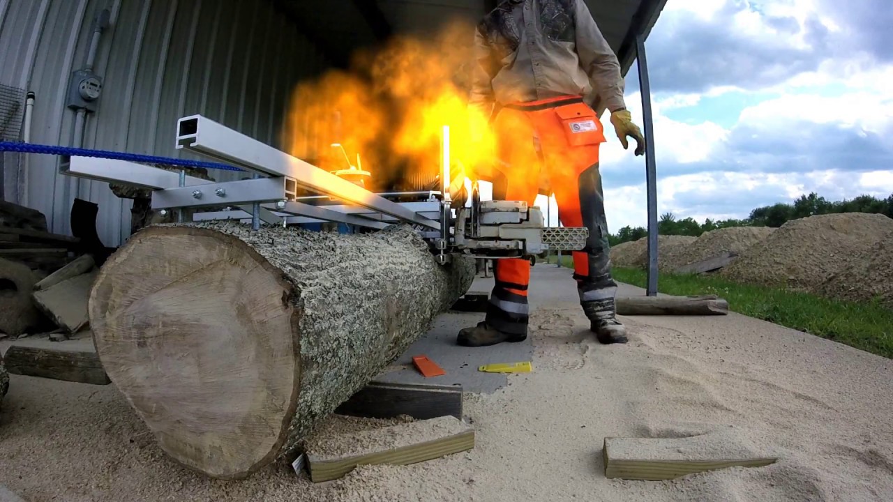 Custom attachment for Granberg Chainsaw Mill, STIHL MS460 Failure Pt3