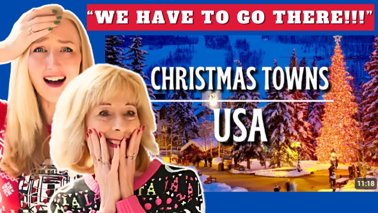 The 24 MOST FESTIVE Christmas Towns In The US - Brits React!