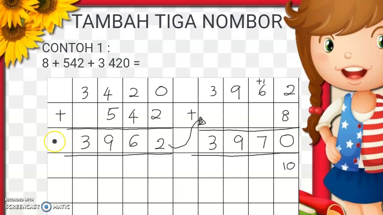 MATEMATIK TAHUN 3 | TAMBAH TIGA NOMBOR