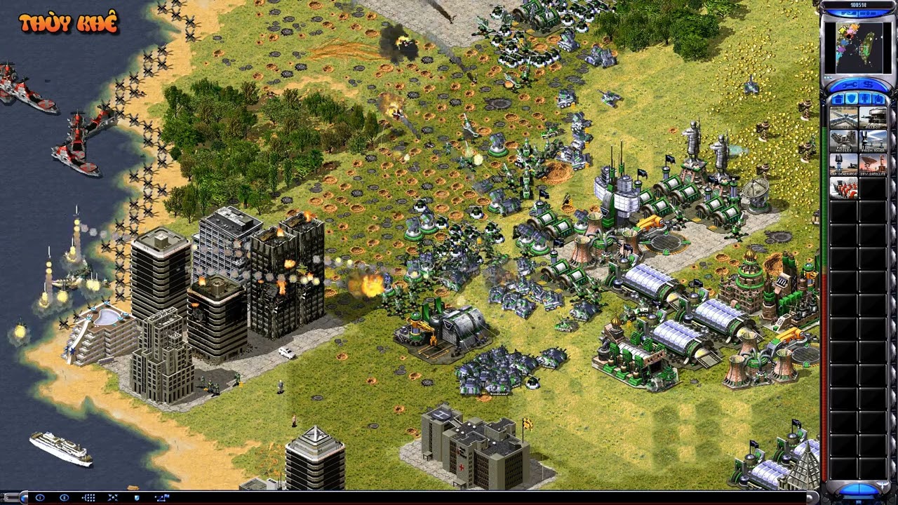 Red Alert 2 Yuri Revenge - Naval War Without Chopper - Smart AI9999