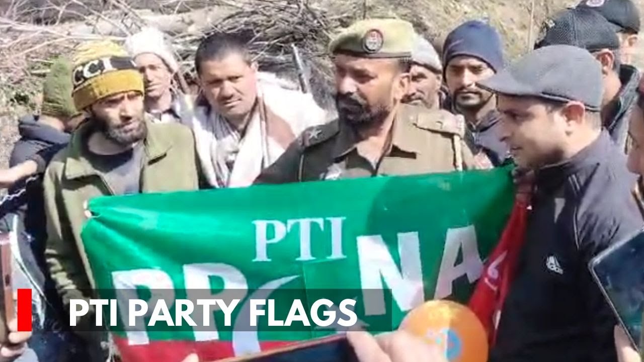 Imran Khan's PTI Party Flags Tied To Balloons Found In Doda