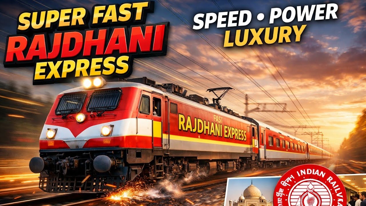 🚄 Super Fast Rajdhani Express | Speed, Power & Luxury on Indian Railways 🇮🇳