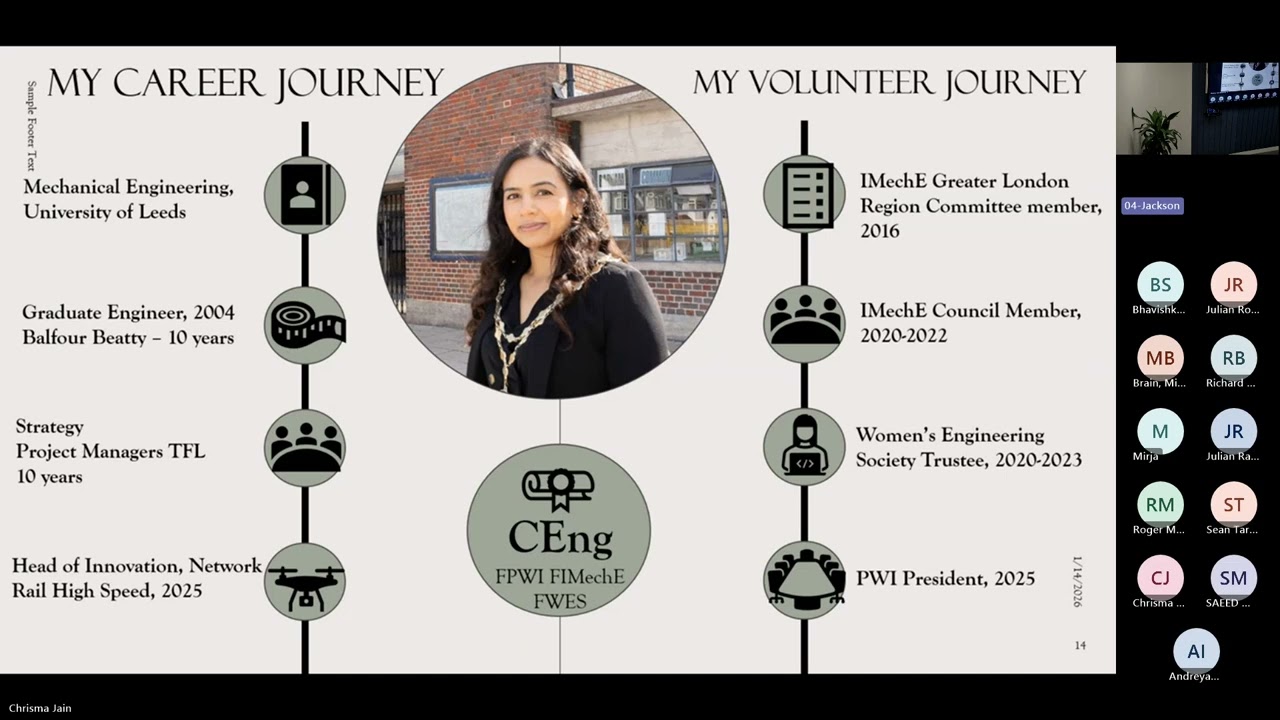 Presidential Address - London: Shaping Rail’s Future: Innovation, Change and Skills - Chrisma Jain