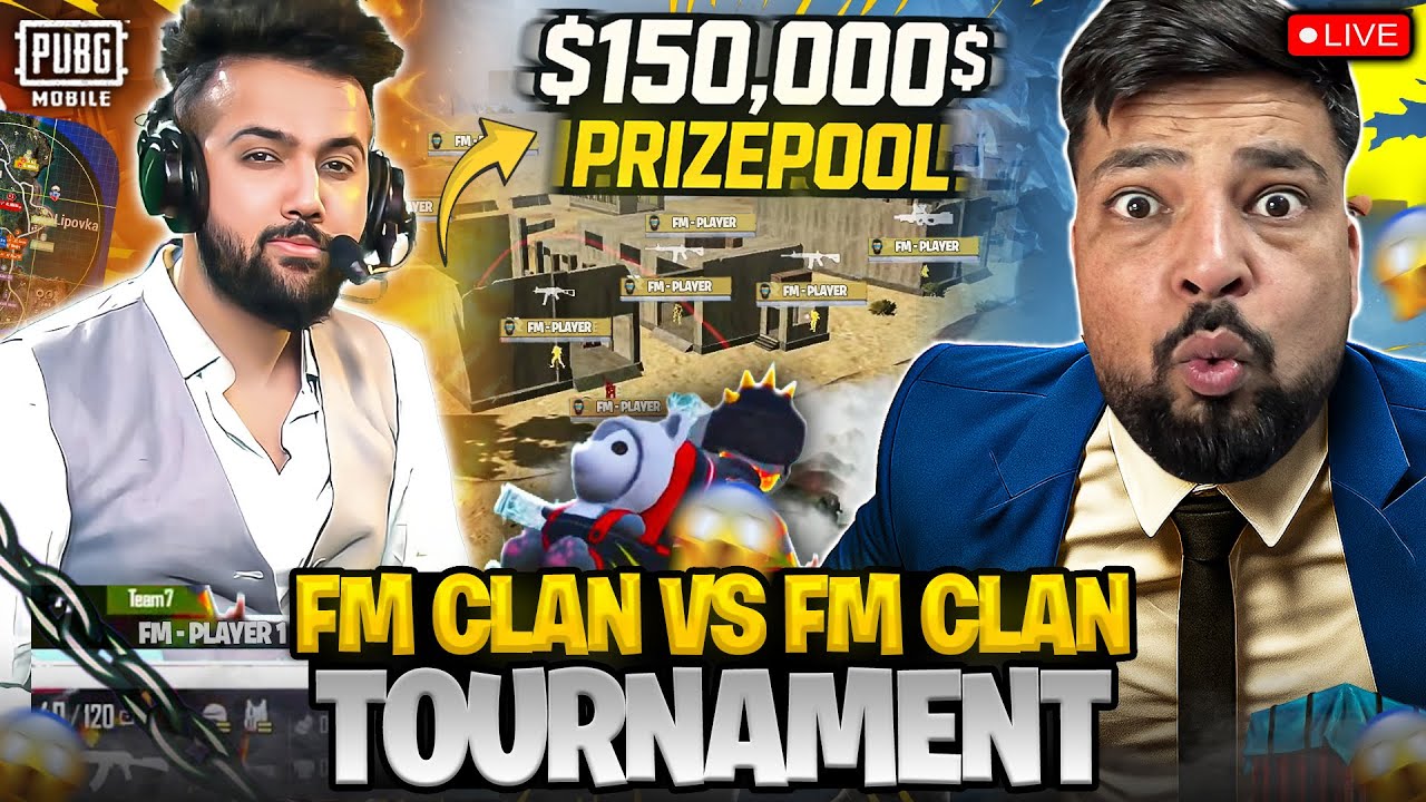 FM League - Pubg Mobile 🥵 | $150,000 Clan Battle Day 1 🤑 | FM Radio Gaming