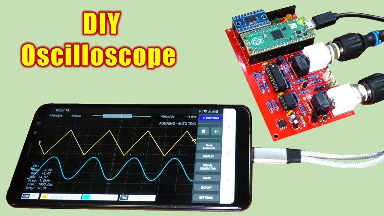 Давайте сделаем осциллограф из Raspberry Pi Pico и Android-телефона (или планшета)