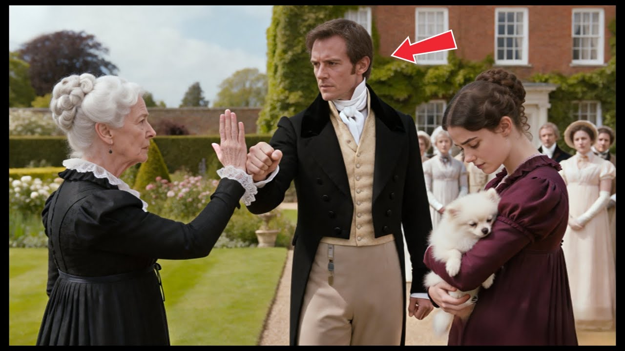 🐶👑 HER STEPMOTHER SLAPPED HER AT THE GARDEN PARTY — THE DUKE CAUGHT HER WRIST AND SPOKE ONE WORD