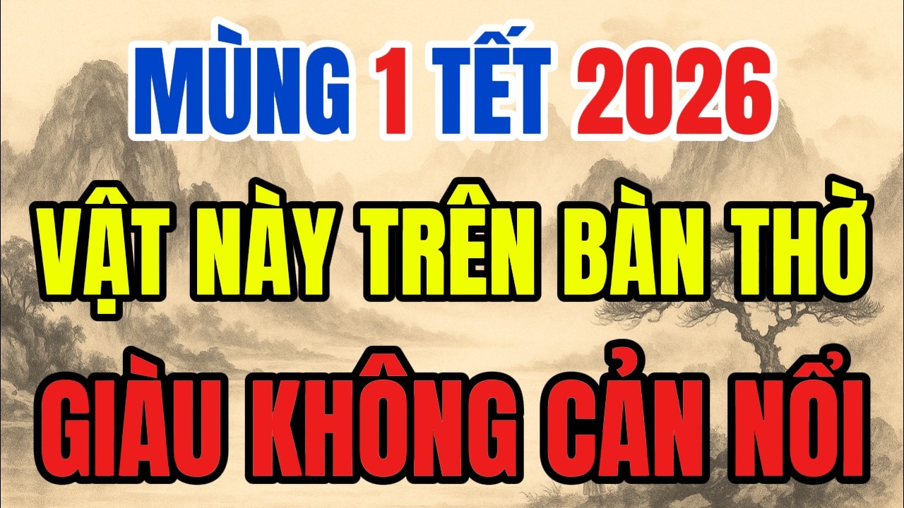 MÙNG 1 TẾT 2026 - ĐẶT 5 VẬT NÀY LÊN BÀN THỜ, TỔ TIÊN BAN LỘC, GIÀU KHÔNG CẢN NỔI