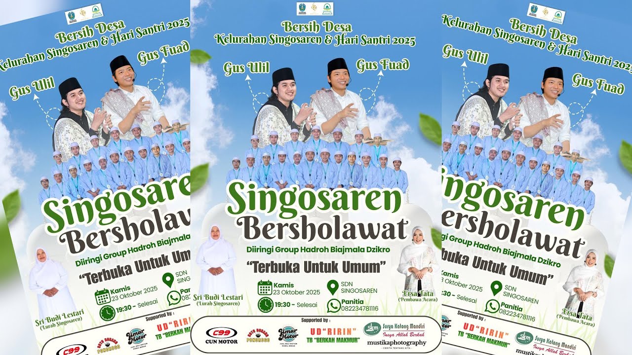 🔴 LIVE SINGOSAREN BERSHOLAWAT BERSAMA GUS FARHAN & GUS FUAD || PONOROGO 23 OKTOBER 2025