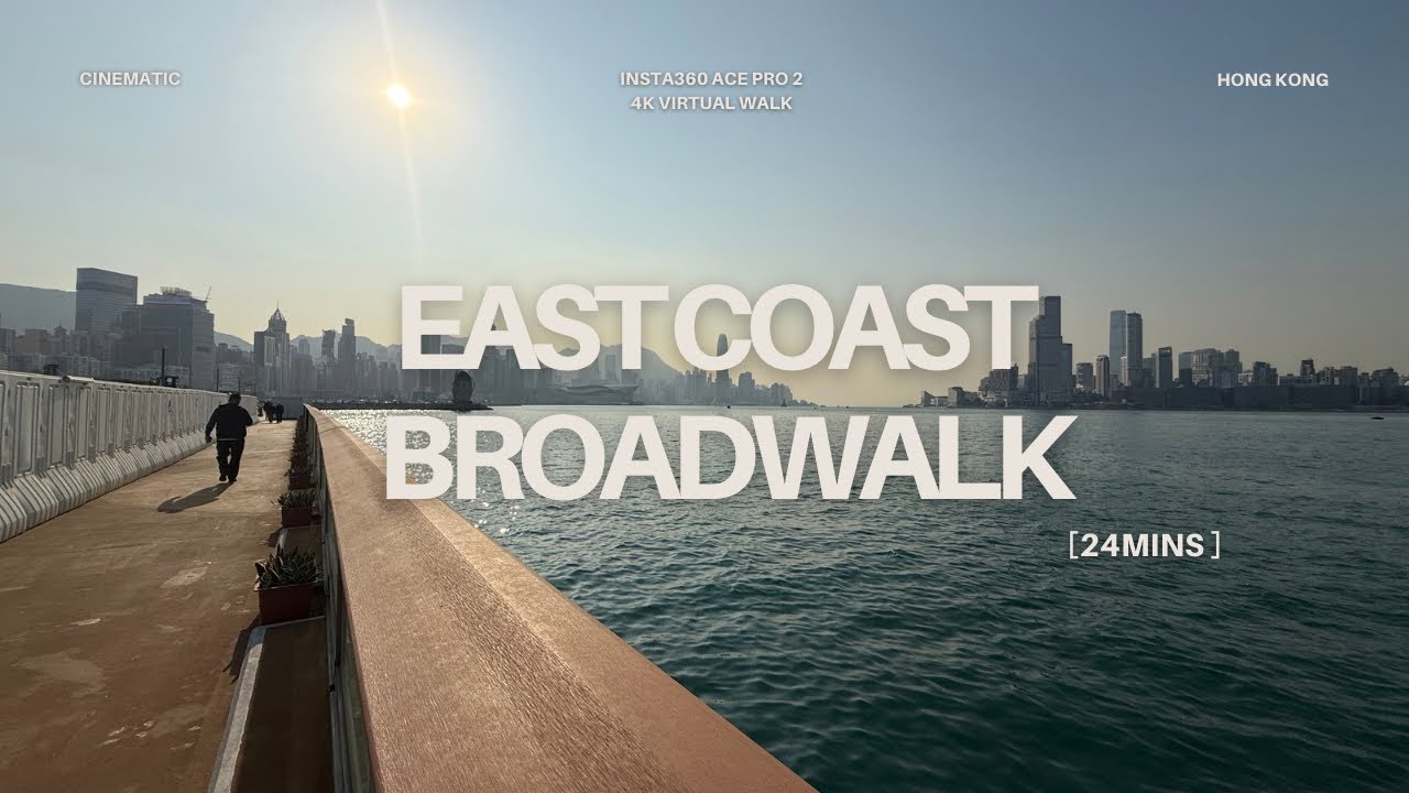 Taking A Afternoon Walk | East Boast Broadwalk | Quarry Bay | Hong Kong | 4K Virtual Walk