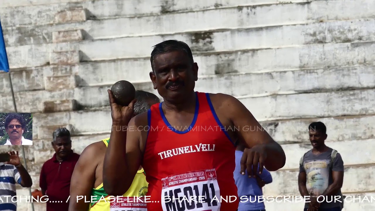 MASTER MEN 60  SHOT PUT FINAL AT TN MASTERS MEET-2019