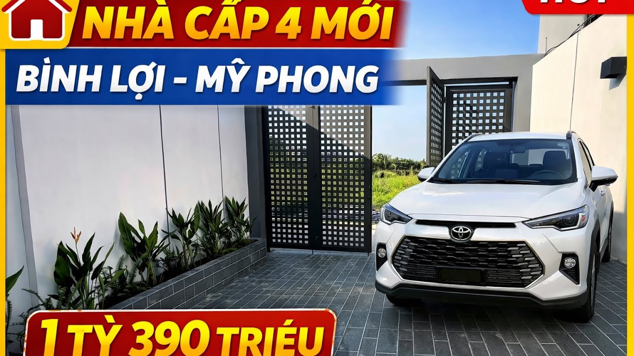 Tập 1905 Nhà Hướng Tây Nam Có Sân Đậu Ô tô Thuộc Thành Phố Mỹ Tho