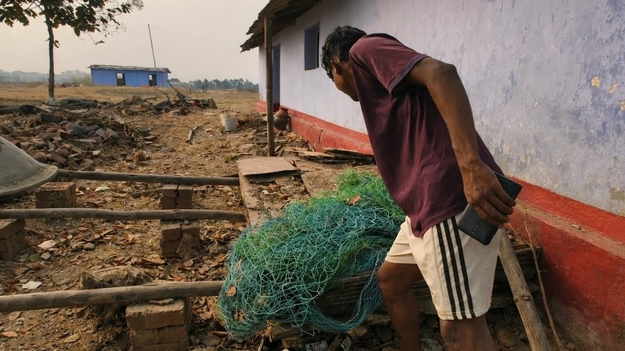 Vollyball net ka desi jugad 😄😂