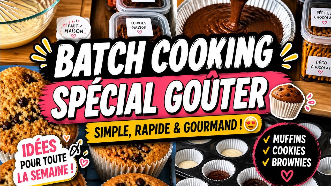 BATCH COOKING SPÉCIAL GOÛTER POUR LA SEMAINE 😋