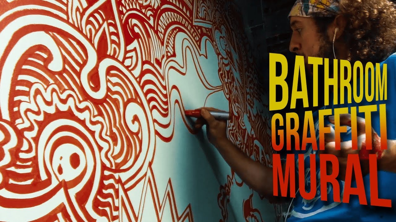 Drawing on Bathroom Walls (Big Doodle Mural)