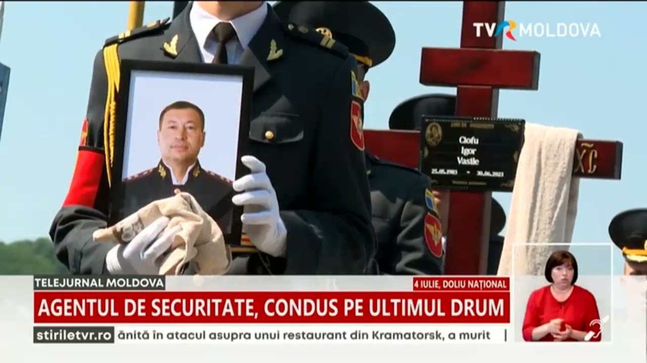 Igor Ciofu, agentul de securitate ucis la Aeroportul Chișinău, a fost condus astăzi pe ultimul drum