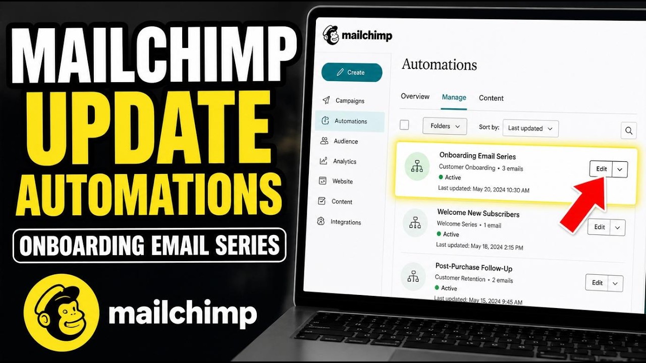 How to update Mailchimp automations for onboarding email series - Step By Step