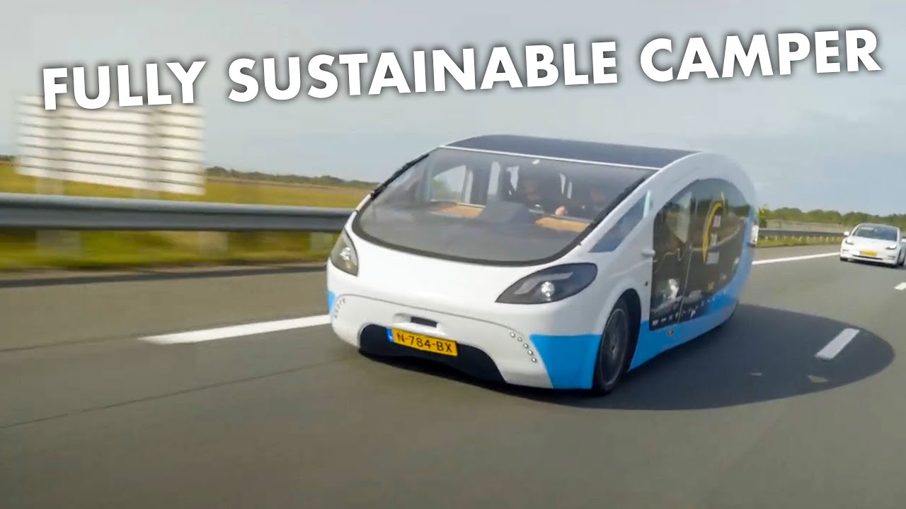 Stella Vita is a fully sustainable camper powered by large solar panels