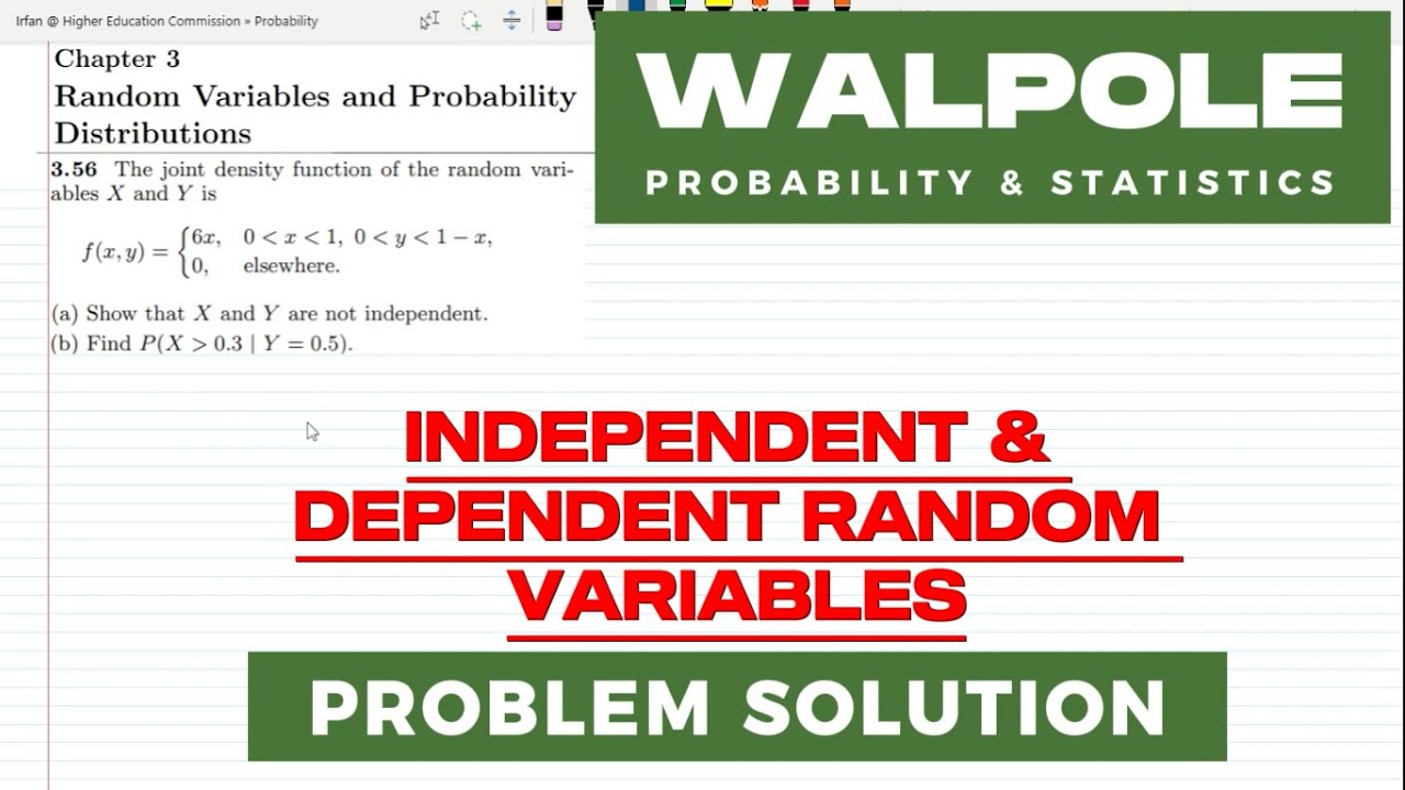 3.56:Joint Density & Conditional Prob|Probability & Statistics for Engineers & Scientists by Walpole